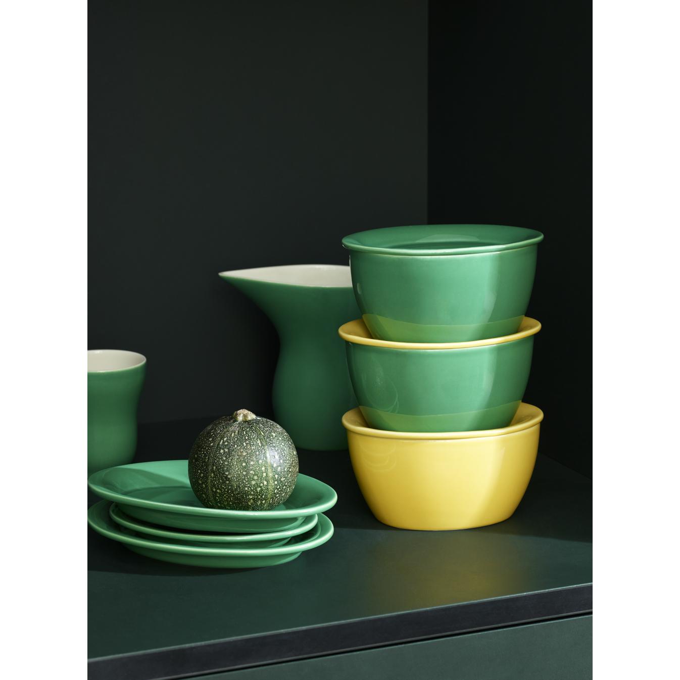 [product_category]-Kähler Ursula Oval Bowl 17x12 Dark Green-Kähler-5703779183374-691994-KAH-2