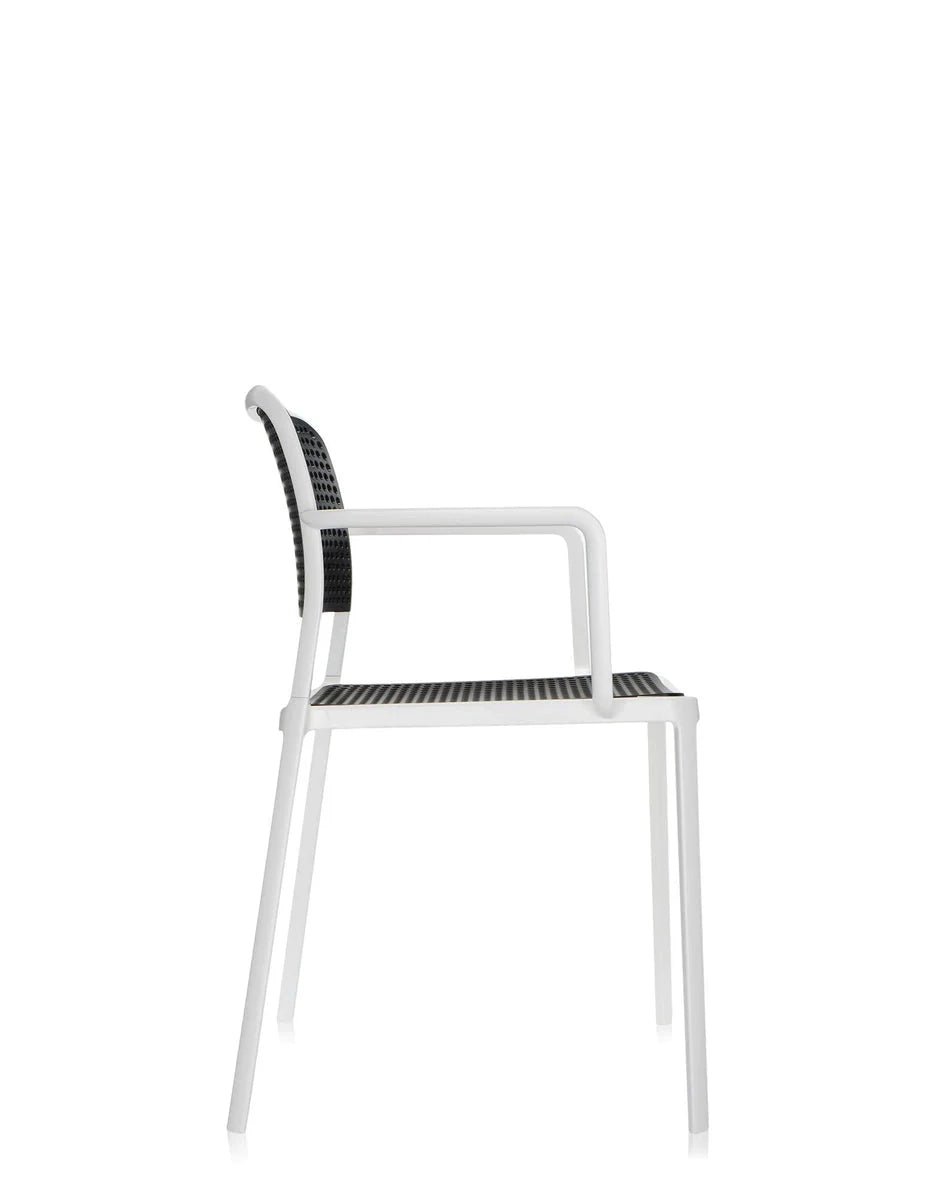 [product_category]-Kartell Audrey Armchair, White/Black-Kartell-8058967070996-05876B2-KAR-3