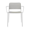 Kartell Audrey Armchair, White/Light Grey