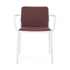 Fauteuil Kartell Audrey Soft Noma, blanc / rouge en brique