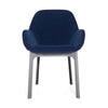 Kartell Clap Aquaclean fauteuil, grijs/blauw