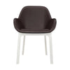 Fauteuil Kartell Clap PVC, blanc / rouge en brique