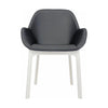 Fauteuil Kartell Clap PVC, blanc / gris foncé