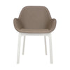 Fauteuil Kartell Clap PVC, blanc / taupe