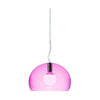 Lampe de suspension  FL / Y petite transparente / rouge cardinal