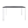 Kartell Four bureau 128x128 cm, blanc / noir