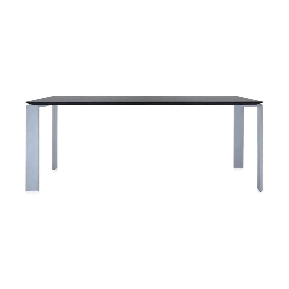 [product_category]-Kartell Four Soft Touch Desk 190x79 Cm, Aluminium/Black-Kartell-8058967225365-0450381-KAR-1