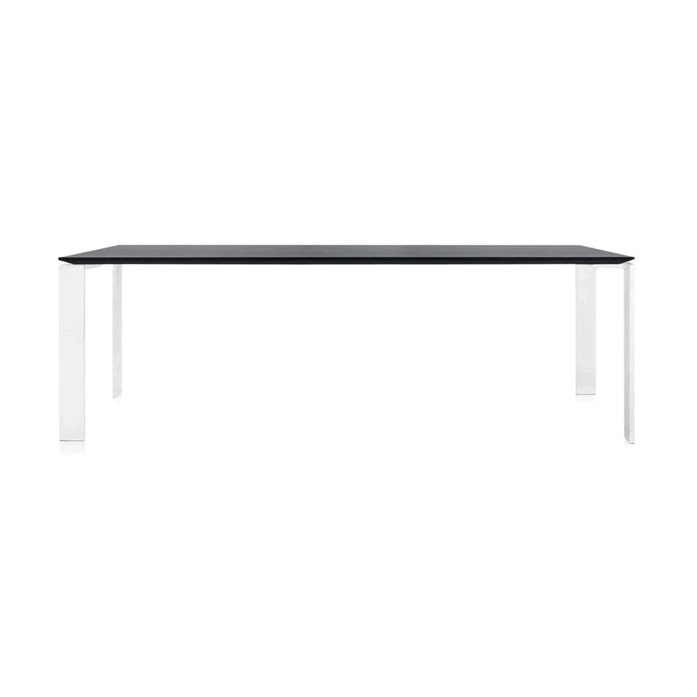 [product_category]-Kartell Four Soft Touch Desk 223x79 Cm, White/Black-Kartell-8058967225525-0450983-KAR-1