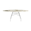 Kartell Glossy Table Oval Marmor, Chrom/Symphonie