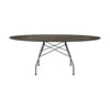 Kartell Glossy Table Oval Marble, Matt Black/Aged Bronze