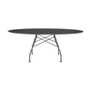 Table brillante kartell marbre ovale, Matt noir / noir