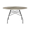 Table brillante Kartell marbre rond, Matt noir / gris tropical