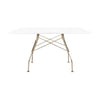 Kartell Glossy Table Square Lacquered, Gold/White