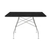 Kartell blank bord firkantet marmor, krom/sort