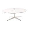 Tavolo da multiplo kartell basso round con marmo di base stellare ⌀118 cm, bianco