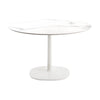 Kartell Multiplo Table round con marmo a base quadrata ⌀118 cm, bianco