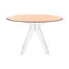 Kartell Sir Gio Table Round, Kristall/Rosa