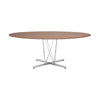 Vicomte Kartell de table ronde, noyer / chrome