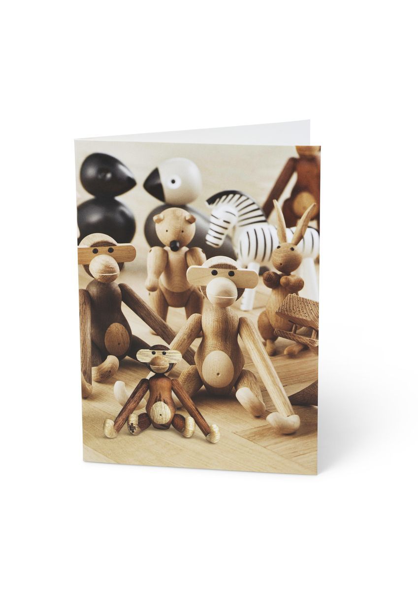 [product_category]-Kay Bojesen Card A6 Mini Monkey Front Mixed Wood 1 Piece-Kay Bojesen-5709513912088-91208-KAY-1