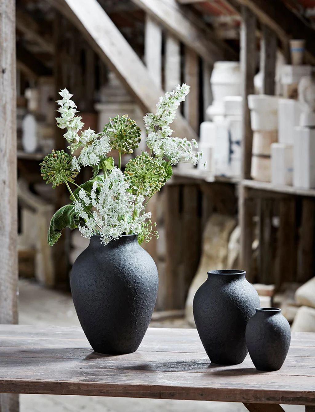 [product_category]-Knabstrup Keramik Vase H 12,5 Cm, Black-Knabstrup Keramik-5713959011304-1130-KNA-2