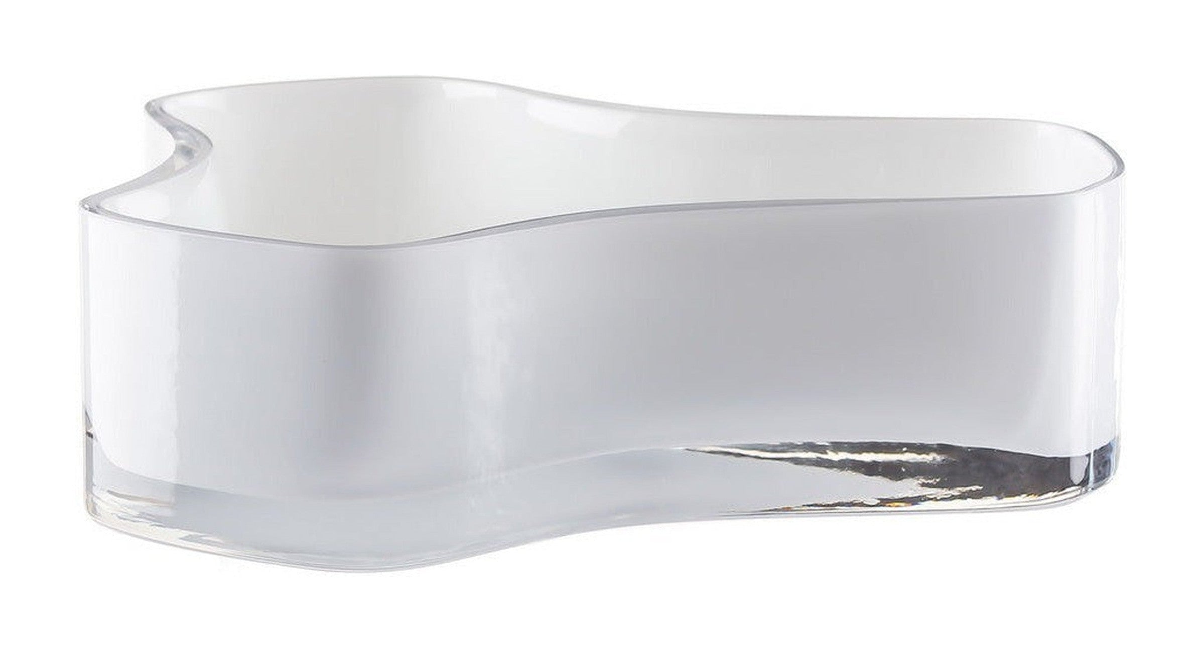 Große Glasschale oder Teller, inspirierte Koralle+Aalto, Cor08wh