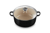 Le Creuset Ronde braadpan met glazen deksel, 24 cm, zwarte onyx