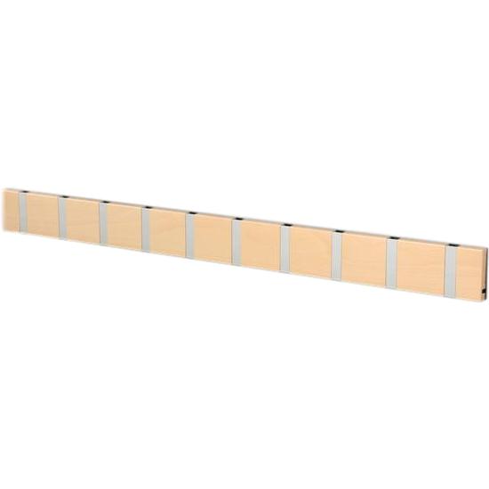 Loca Knax Horizontal Coat Rack 10 ganchos, haya/gris