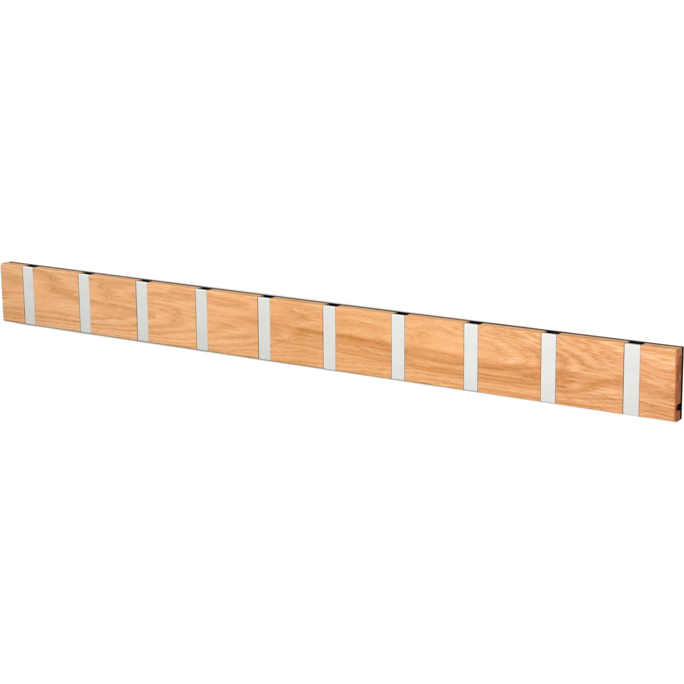 Loca Knax Horizontal Coat Rack 10 Hooks, Oak Oiled/Grey