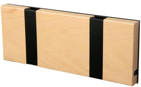 Loca Knax Horisontal Coat Rack 2 Hooks, Beech Soap/Black