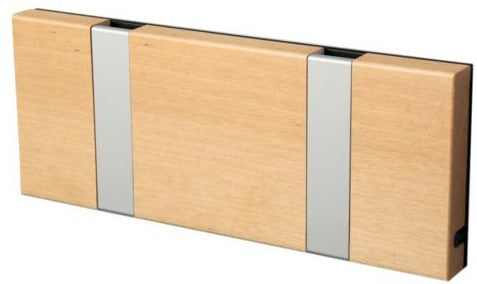 Loca Knax Horizontal Coat Rack 2 ganchos, abedulado o engrasado/gris