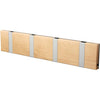 Loca Knax Horizontal Coat Rack 4 Hooks, Birch Untreated/Grey