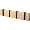 Loca Knax Horizontal Coat Rack 4 Hooks, Oak Limed/Black