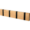 Loca Knax Horizontal Coat Rack 4 Hooks, Oak Oiled/Black