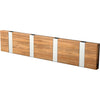 Loca Knax Horizontal Coat Rack 4 Hooks, Teak Untreated/Grey