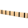 Loca Knax Horizontal Coat Rack 6 Hooks, Birch Soap/Black