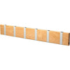 Loca Knax Horizontal Coat Rack 6 Hooks, Birch Untreated/Grey