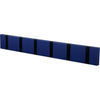 Loca Knax Horizontal Coat Rack 6 Hooks, Sapphire/Black