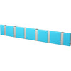 Loca Knax horizontale kaderrek 6 haken, turquoise/grijs