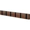 Loca Knax Horizontal Coat Rack 6 Hooks, Walnut/Black