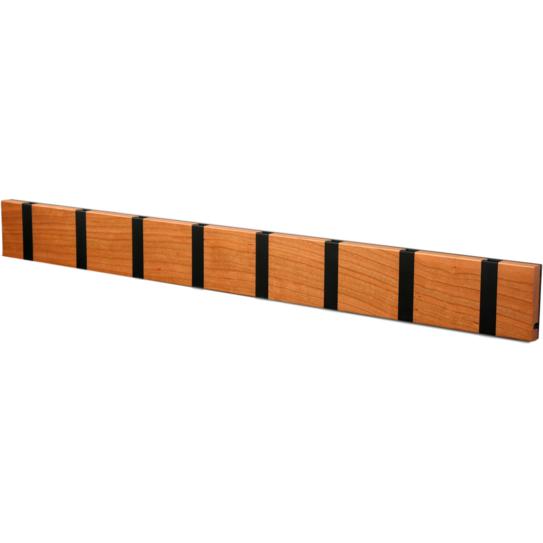 Loca Knax Horizontal Coat Rack 8 ganchos, cereza engrasada/negra