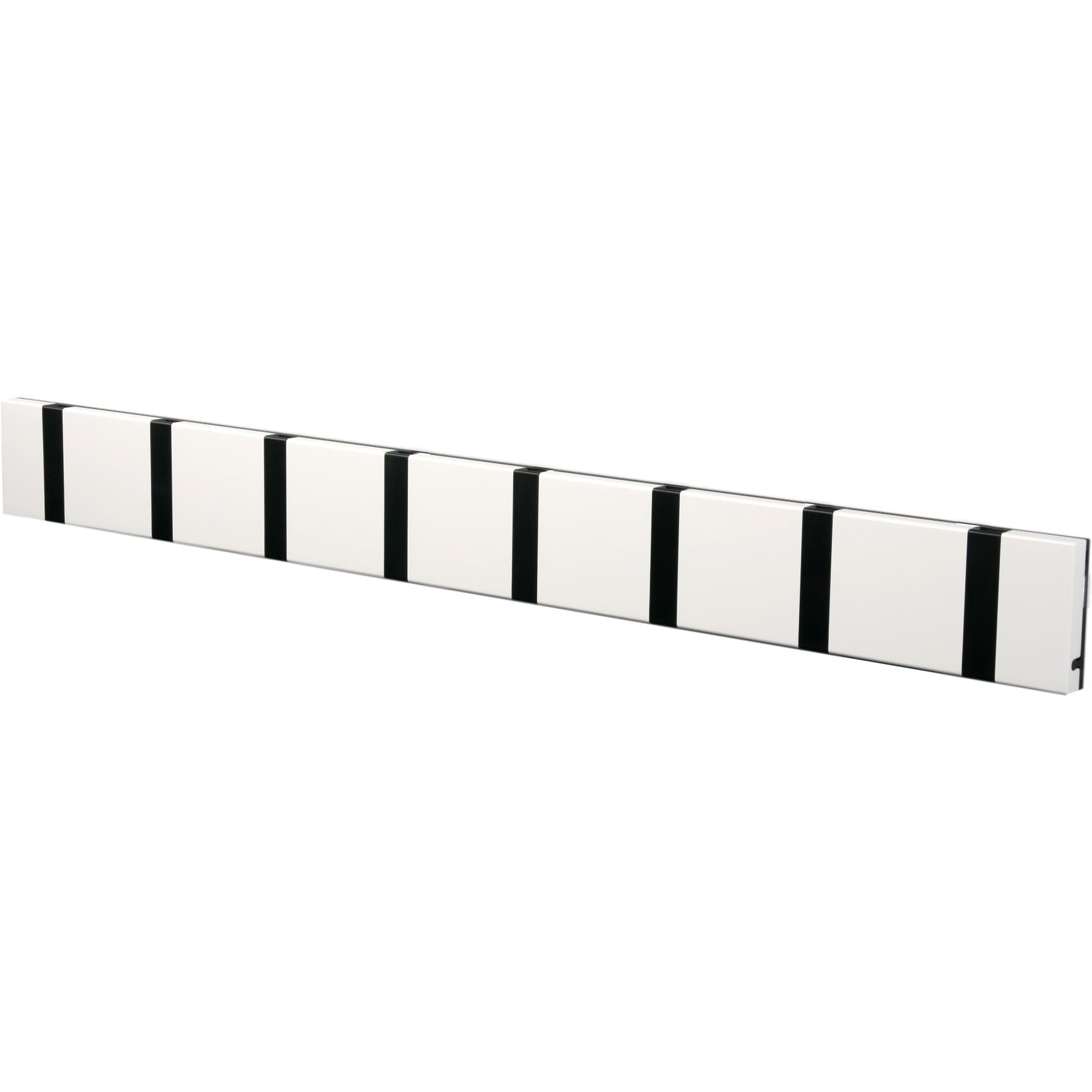 Loca Knax Horizontal Coat Rack 8 ganchos, blanco/negro