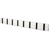 Loca Knax Horizontal Coat Rack 8 Hooks, White/Black