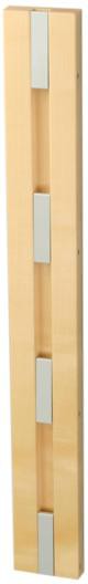 Loca Knax Vertical Coat Rack, Maple Soaped/Gray