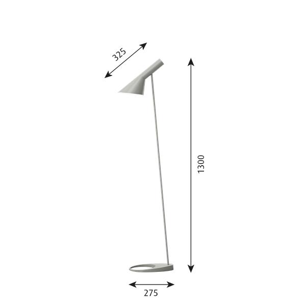 Louis Poulsen Lampadaire AJ, gris d'origine