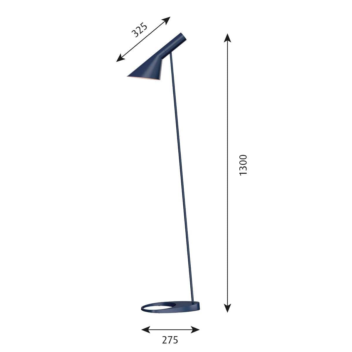 Louis Poulsen I la lampadaire v3, bleu de minuit