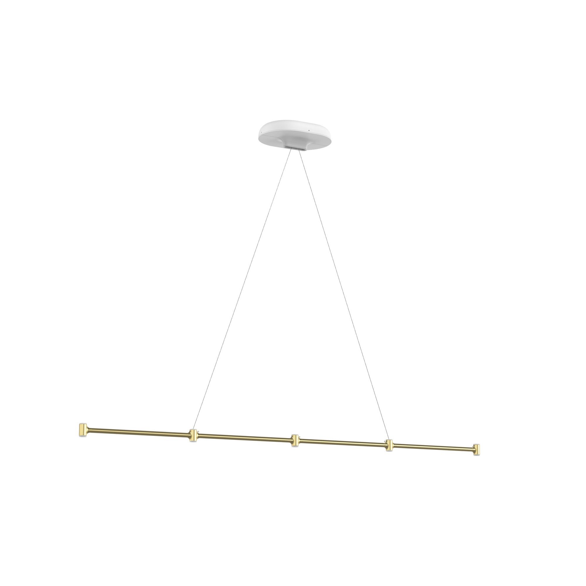 [product_category]-Louis Poulsen Dependant Suspension System 5 Linear, Brass Metallized/White-Louis Poulsen-5714693984473-5741106307-LOU-1