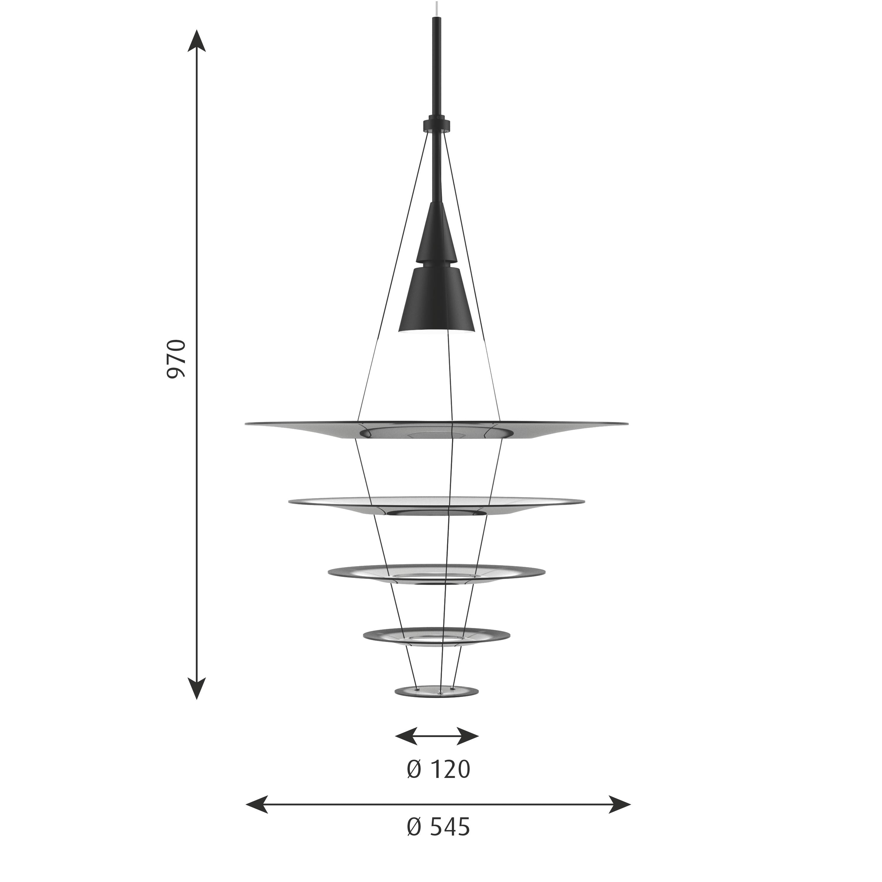 Louis Poulsen Enigma 545 Pendelleuchte, Schwarz