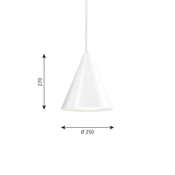 Colgante de Louis Poulsen Keglen LED Ø 250 mm, blanco