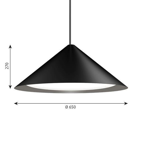 Louis Poulsen Keglen Hengiskraut leiddi Ø 650 mm, svartur