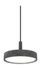  LP Slim Round Suspended Lamp LED 3000 K 13 W Ø25 cm dunkles Aluminium